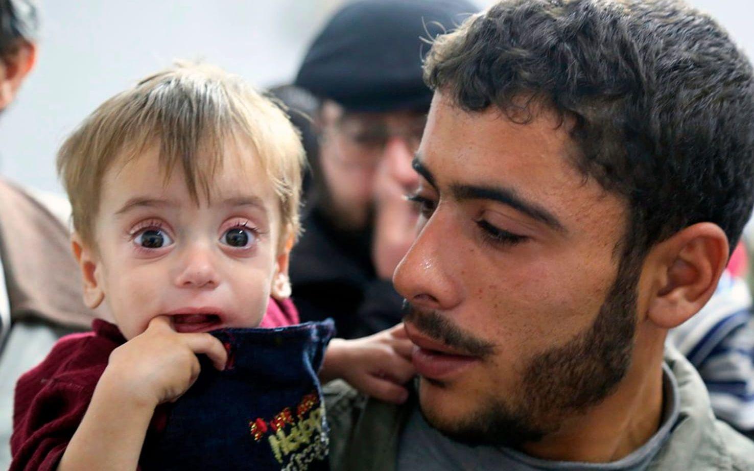 Många barn i Ghouta lider av undernäring, enligt Världslivsmedelsprogrammet WFP