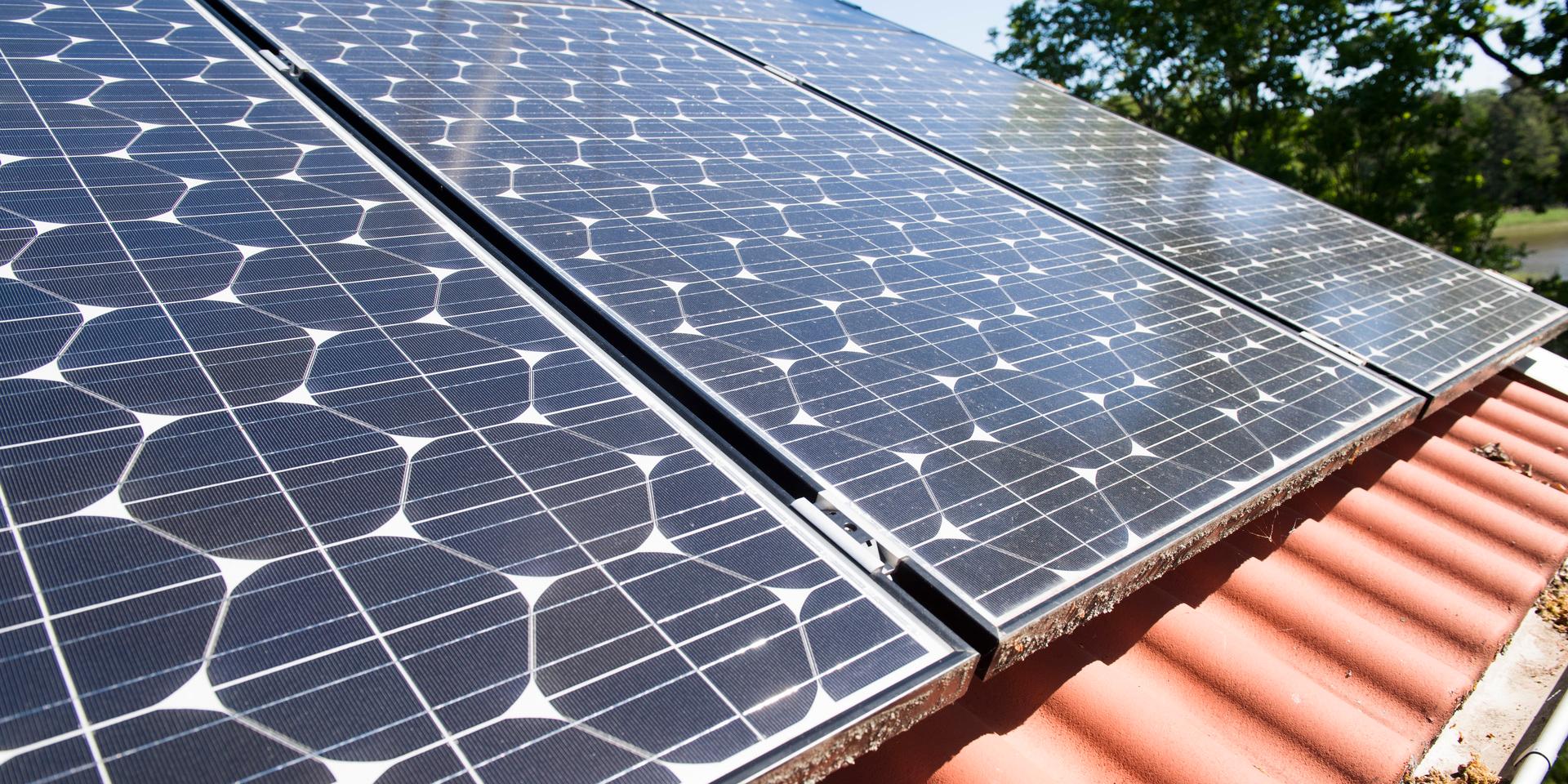 Regeringen säger nej till solceller på 13 skånska villatak. Arkivbild.
