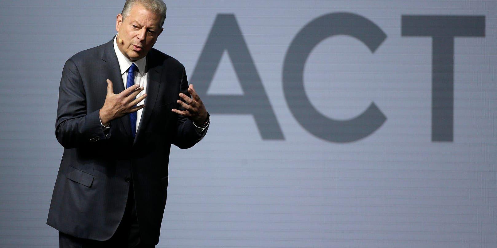 Al Gore på ett klimatmöte i San Francisco den 14 september i år.