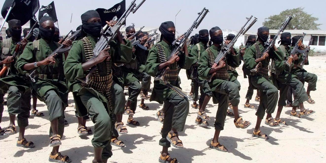 Medlemmar i terrororganisationen al-Shabaab. Arkivbild.