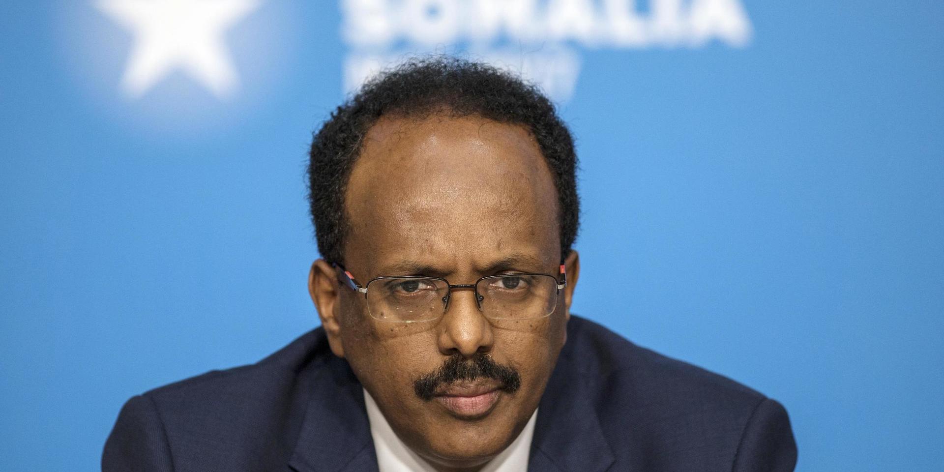 Somalias president Mohamed Abdullahi Mohamed, här i London 2017.
