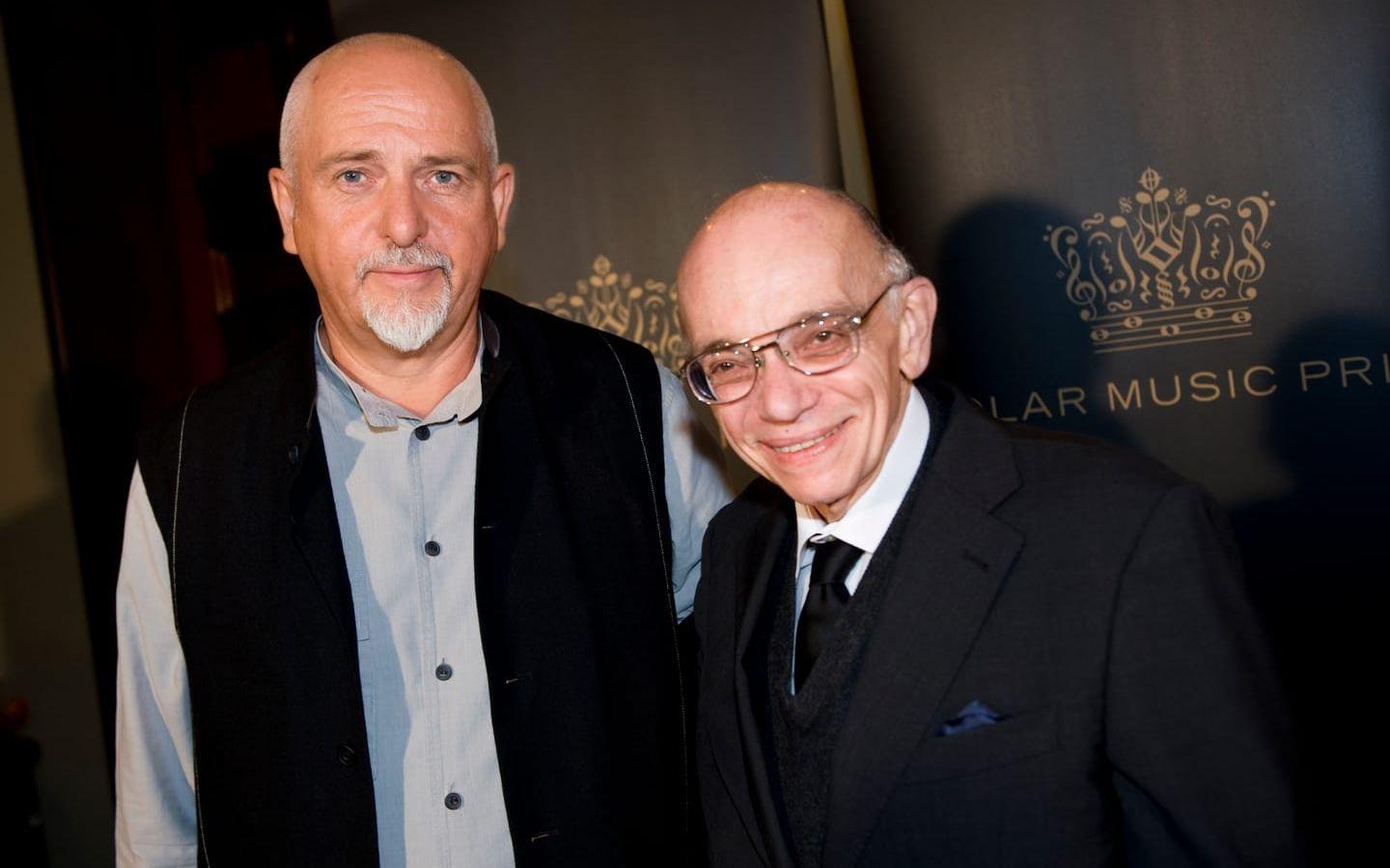 Peter Gabriel och José Antonio Abreu fick Polarpriset 2009. BILD: TT
