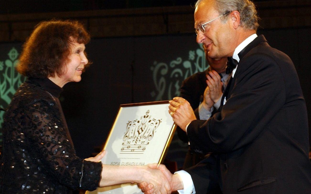 Sofija Gubajdulina fick Polarpriset 2002 tillsammans med Miriam Makeba. BILD: TT