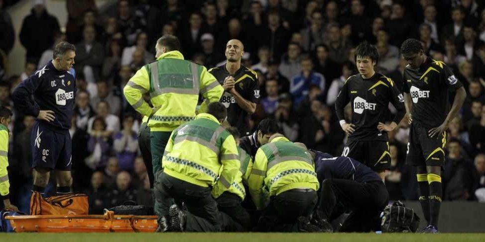 Fabrice Muamba kollapsade under lördagens FA-cupmatch mot Tottenham.