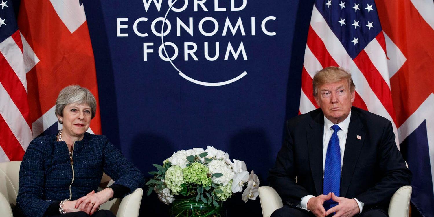 President Donald Trump träffade Storbritanniens premiärminister Theresa May på världsekonomiskt forum i Davos nyligen.