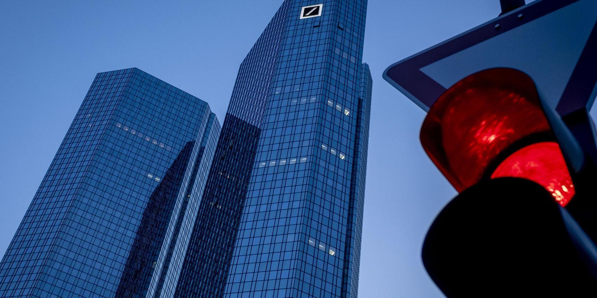 Deutsche Bank har sitt huvudkontor i Frankfurt i Tyskland. Arkivbild.