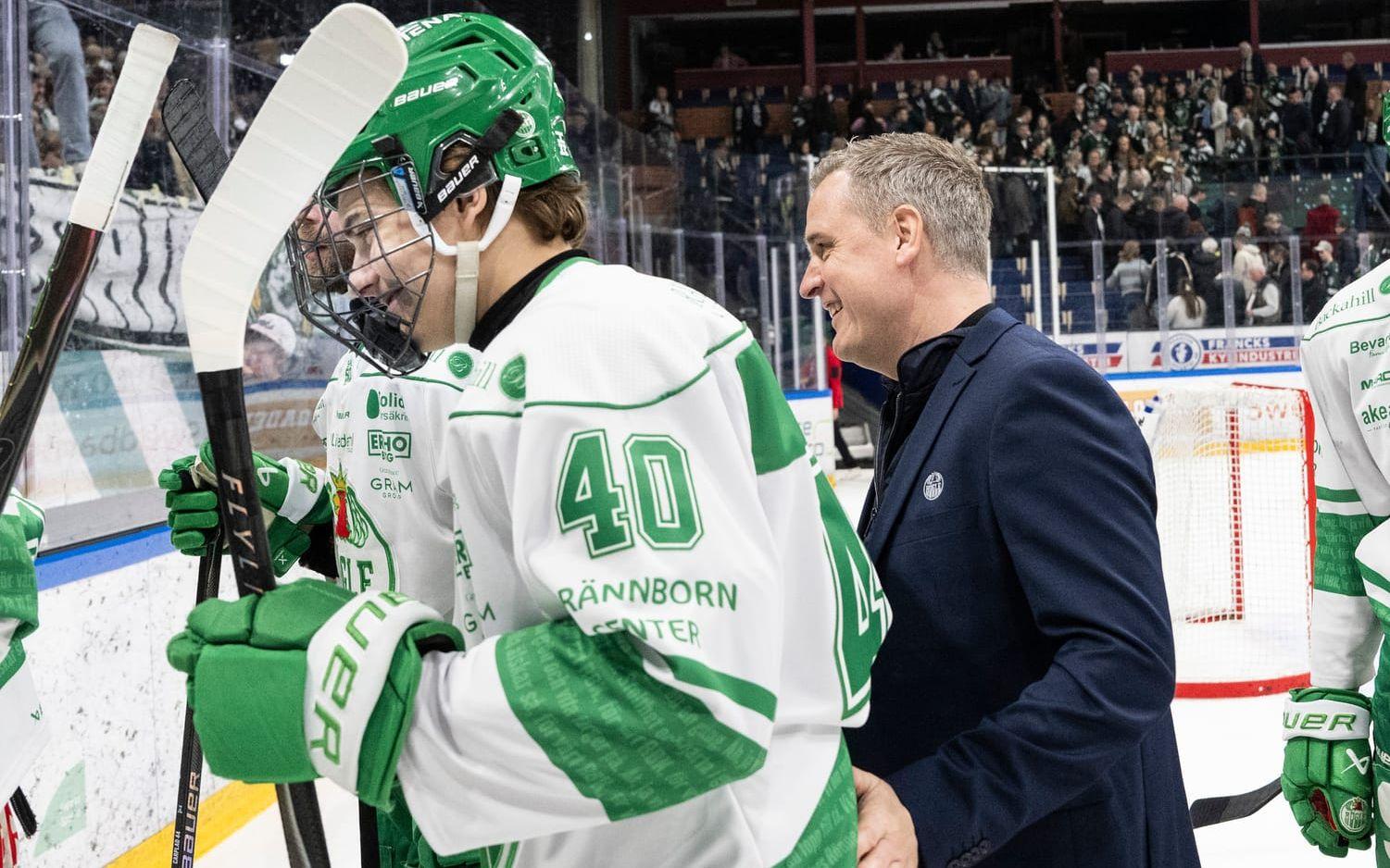 Rögleforwarden Nils Bartholdsson (40) blev svensk matchvinnare i U18-VM. Arkivbild.
