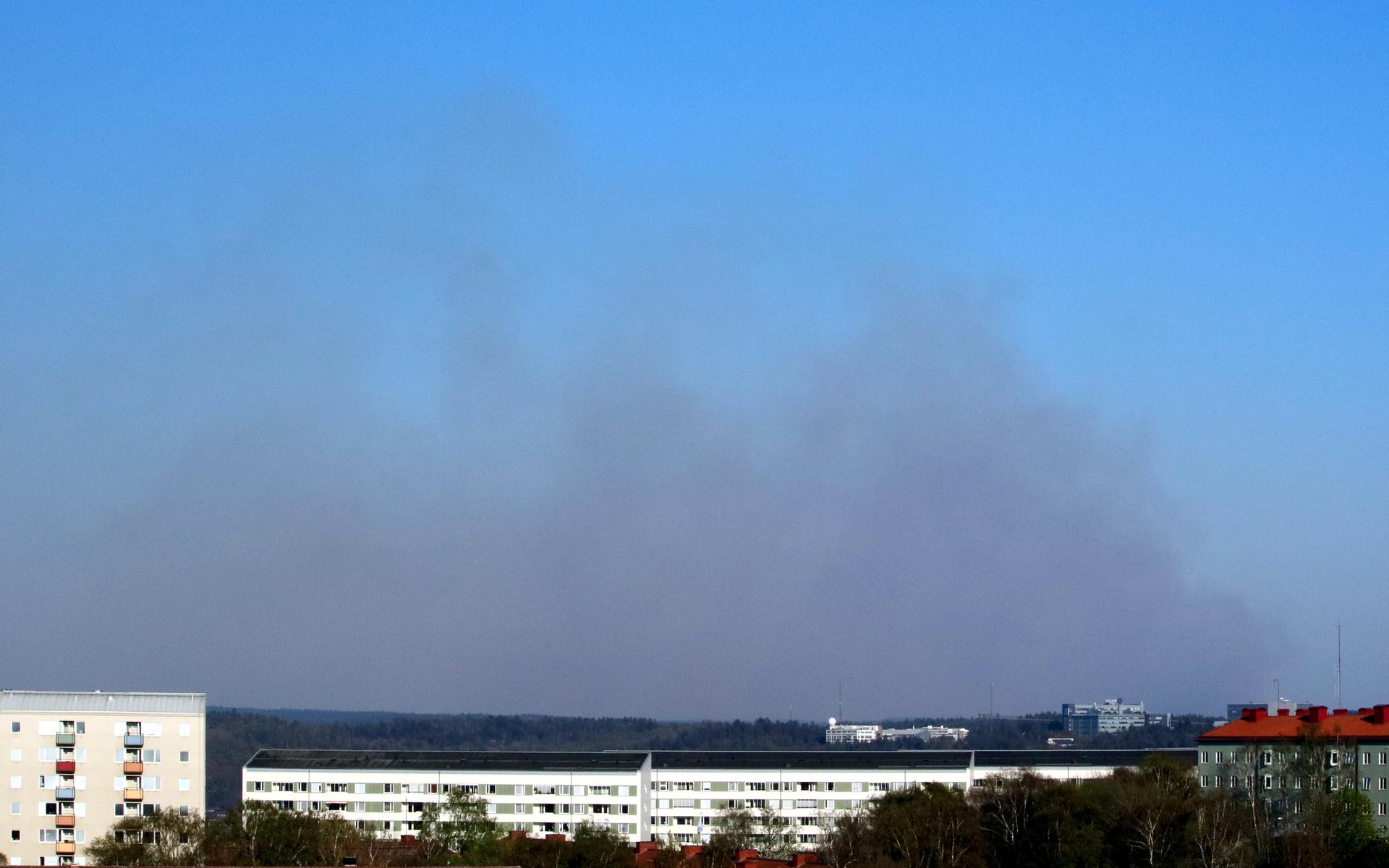 Skogsbrand i Landvetter.