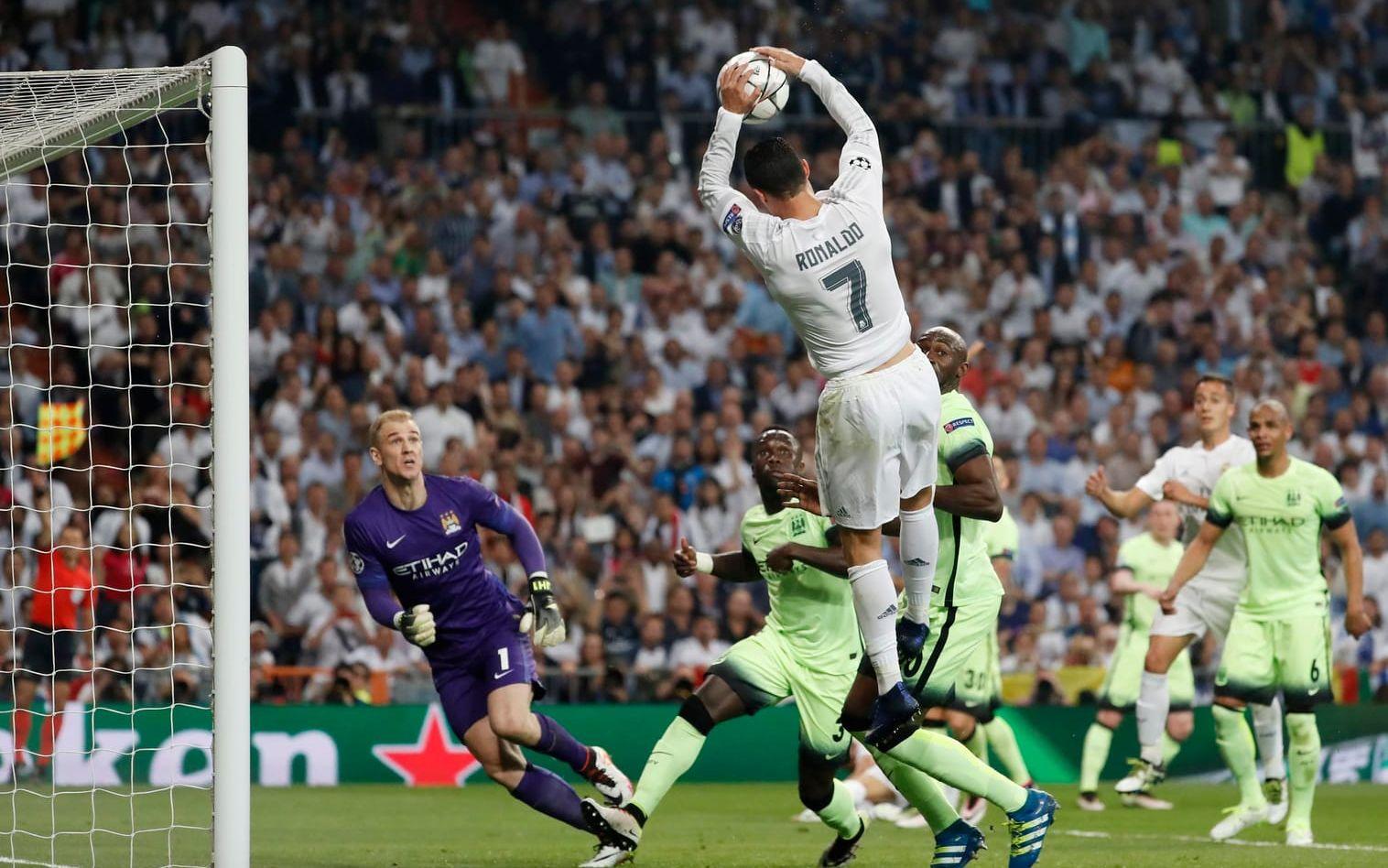 Cristiano Ronaldo var på desperat måljakt i den andra halvleken. Foto: Bildbyrån