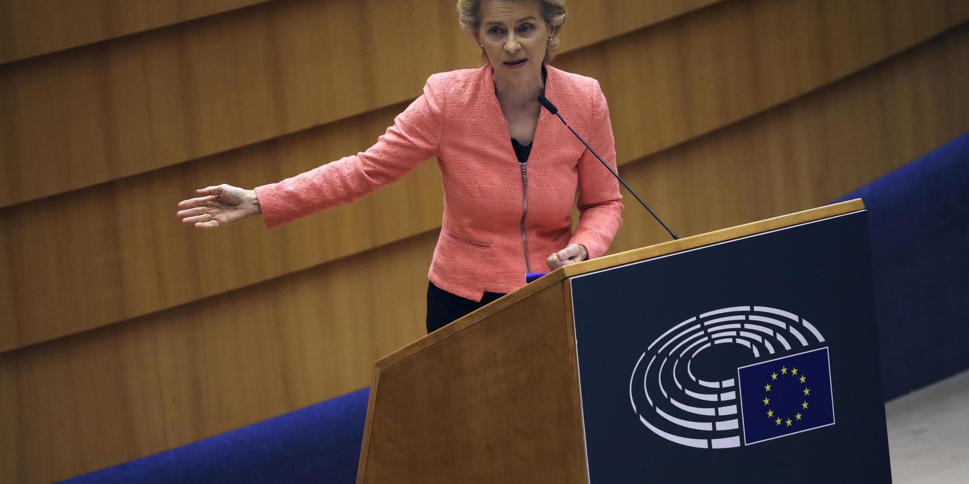  EU-kommissionens ordförande Ursula von der Leyen. 