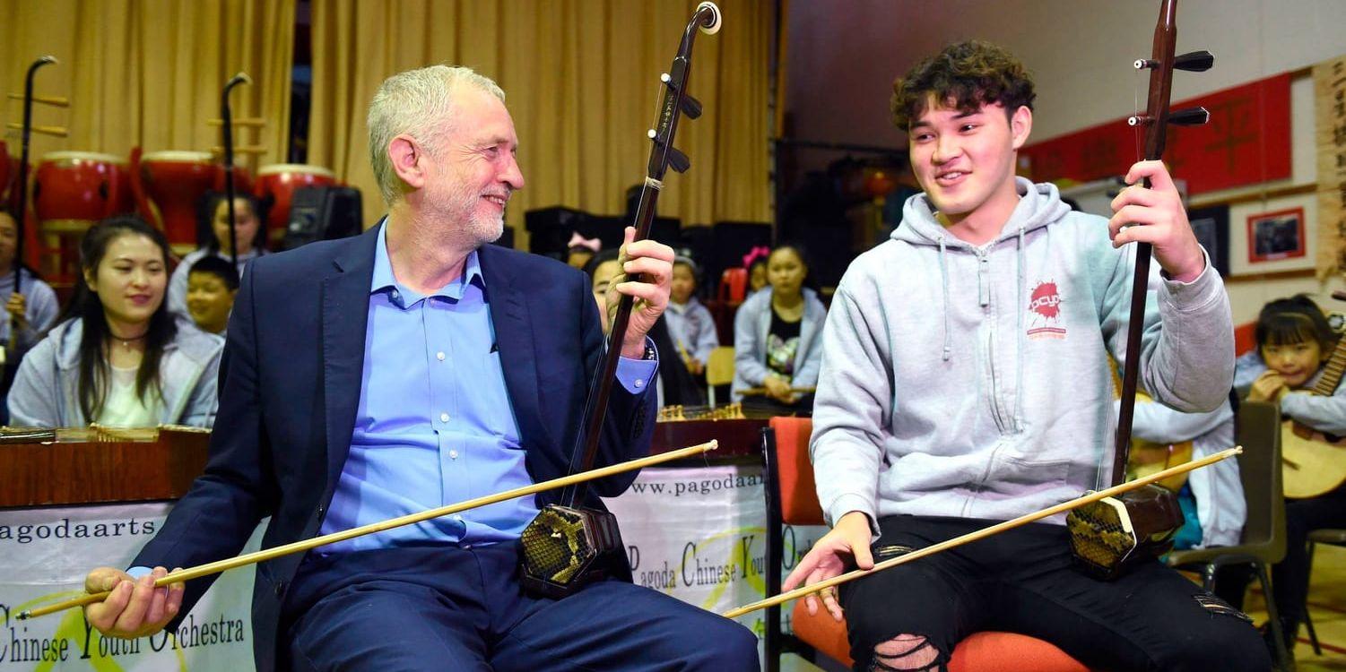 Labour-ledaren Jeremy Corbyn gillar musik och musiker gillar Corbyn. Arkivbild.