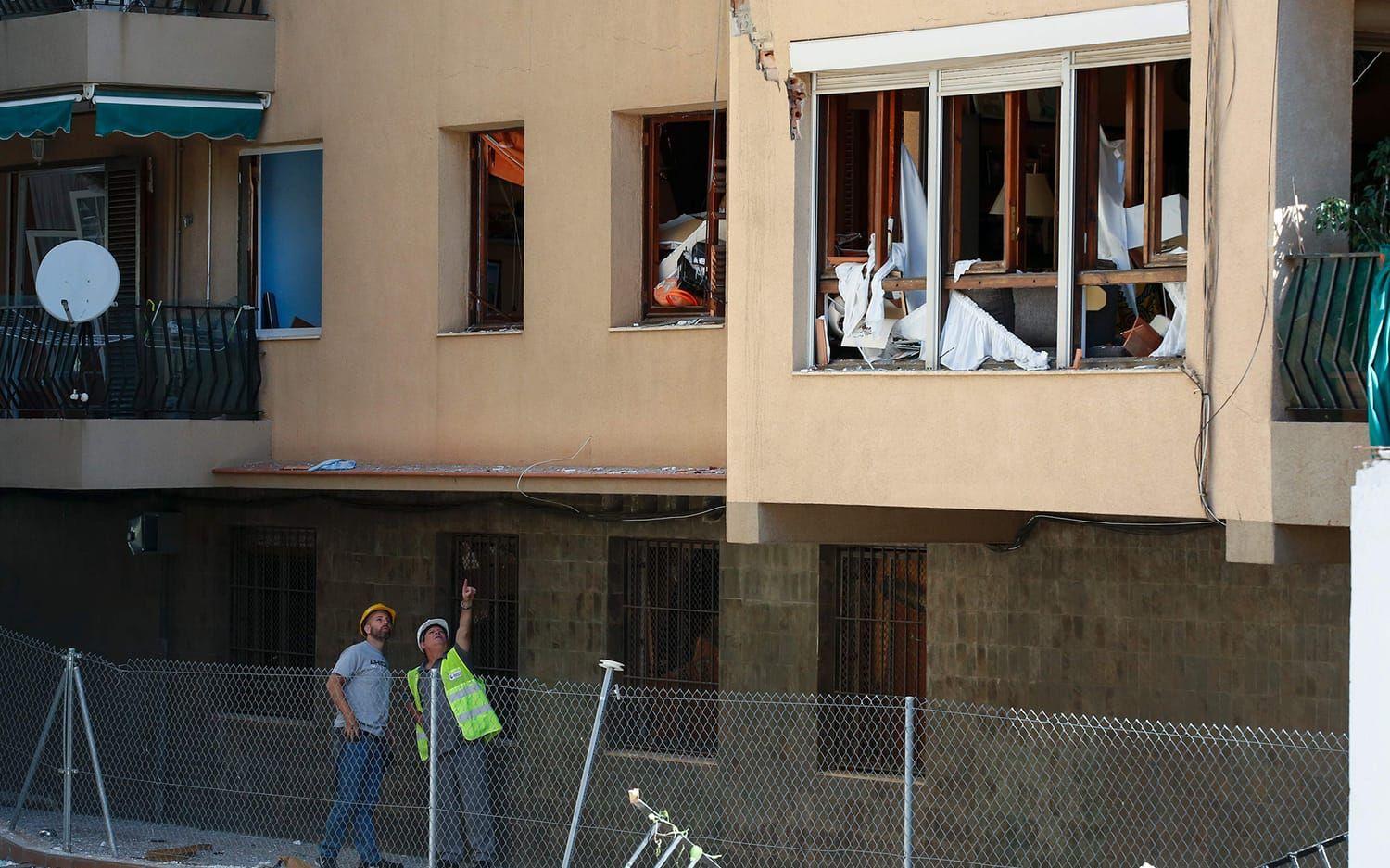 En explosion i en lägenhet i Barcelona dödade en och skadade flera under söndagen. Foto: AFP