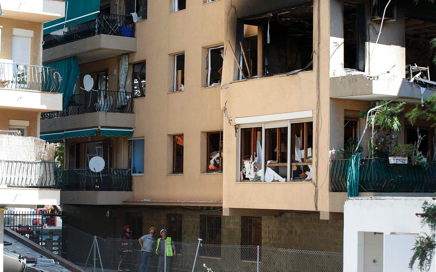 En explosion i en lägenhet i Barcelona dödade en och skadade flera under söndagen. Foto: AFP
