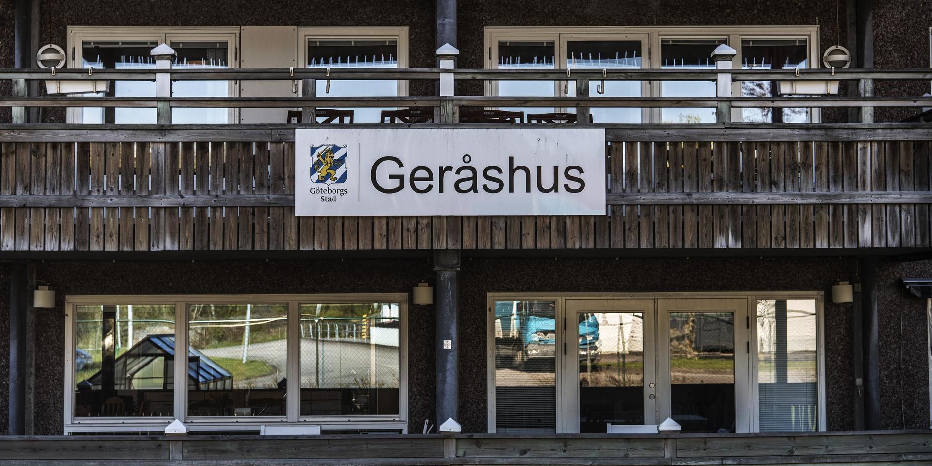 Geråshus, ett av de äldreboenden som drabbats hårt av smittspridningen. 