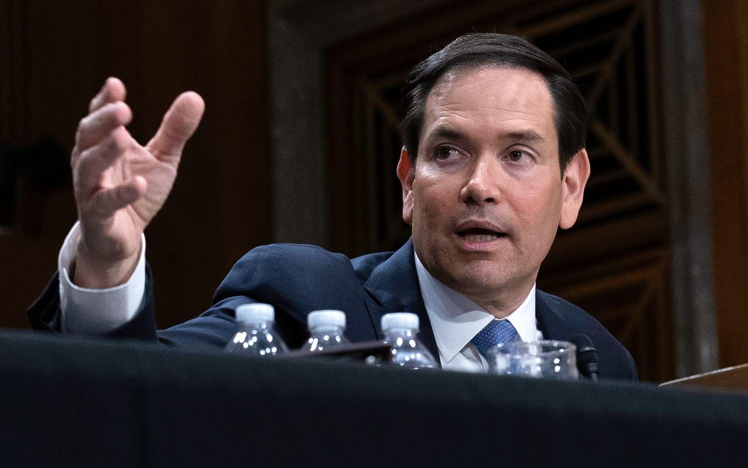 USA:s utrikesminister Marco Rubio talade inför amerikanska senatorer på tisdagen.