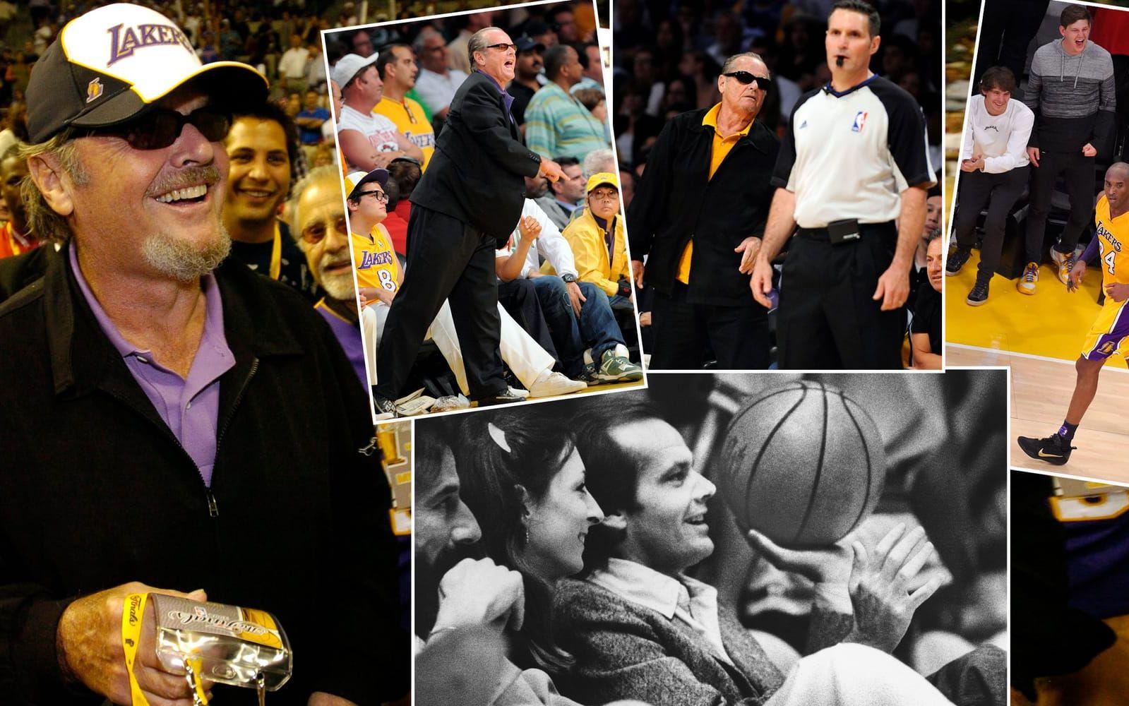 11. Jack Nicholson. Skådespelaren älskar Los Angeles Lakers och har haft säsongsbiljett i Staples Center sedan 1970-talet. Nicholson har till och med firat födelsedagar i favoritlagets hemmaarena. Foto: TT