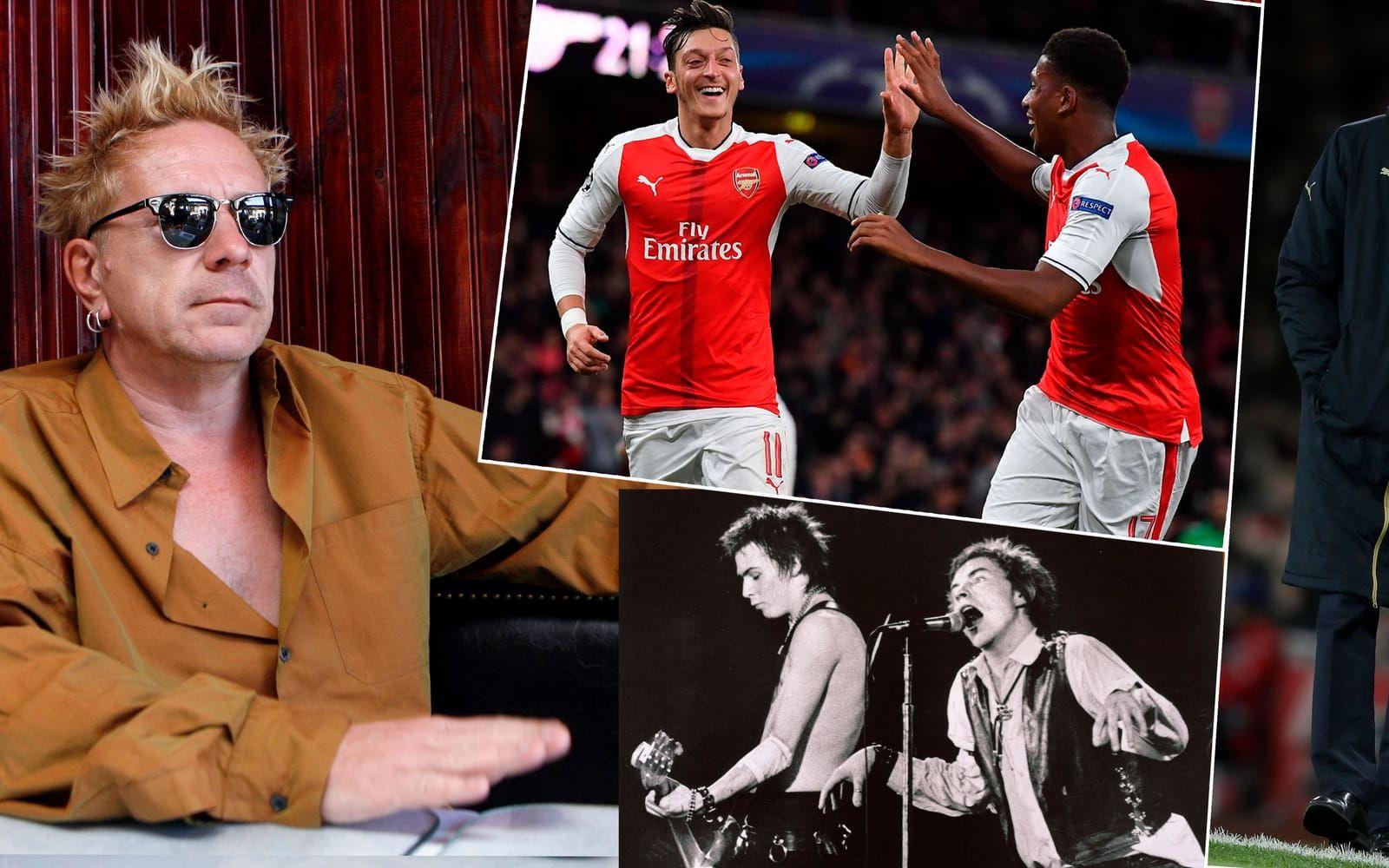 13. Johnny Rotten. Sex Pistols-sångaren var bara fyra år när hans far tog med honom till Highbury. Och sedan dess har han älskat Arsenal. Foto: TT