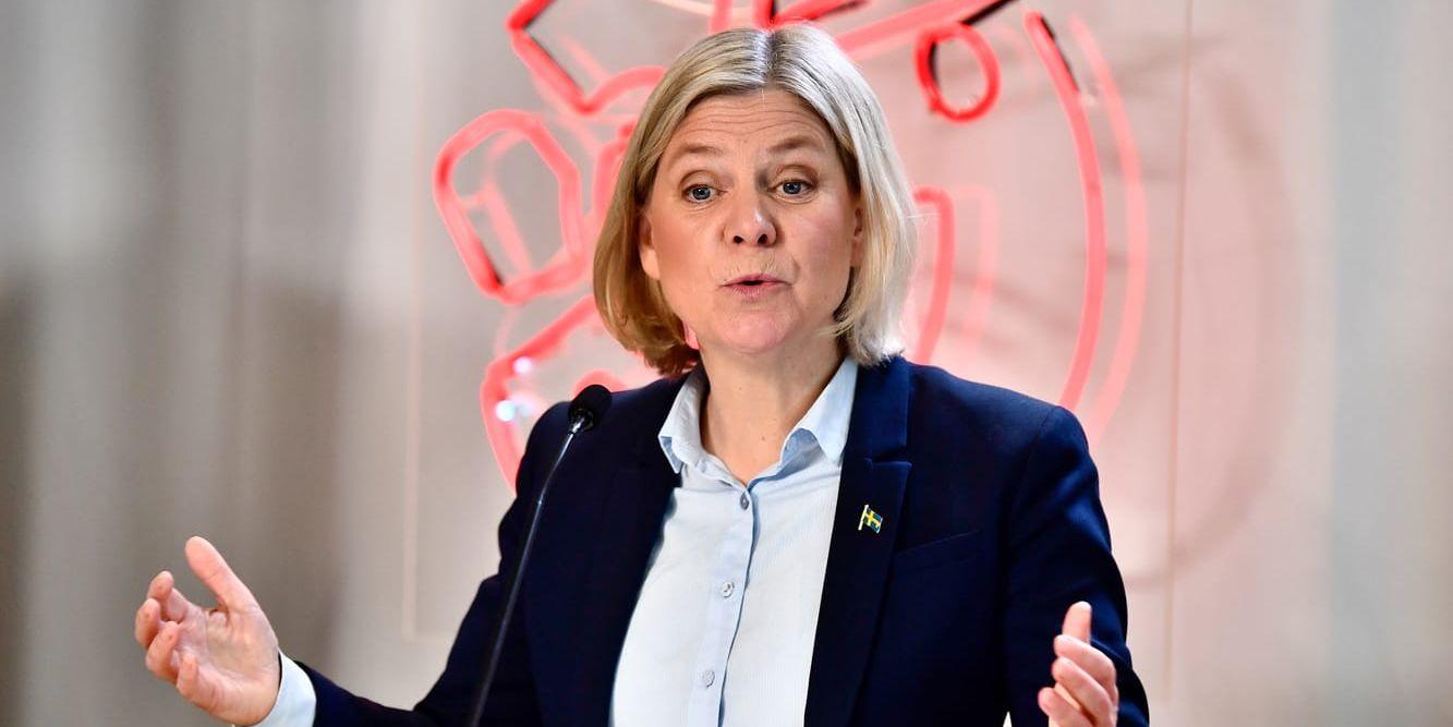 Socialdemokraternas partiledare Magdalena Andersson menar att hennes parti ska ta fram en uppdaterad samhällanalys för 2030-talet.
