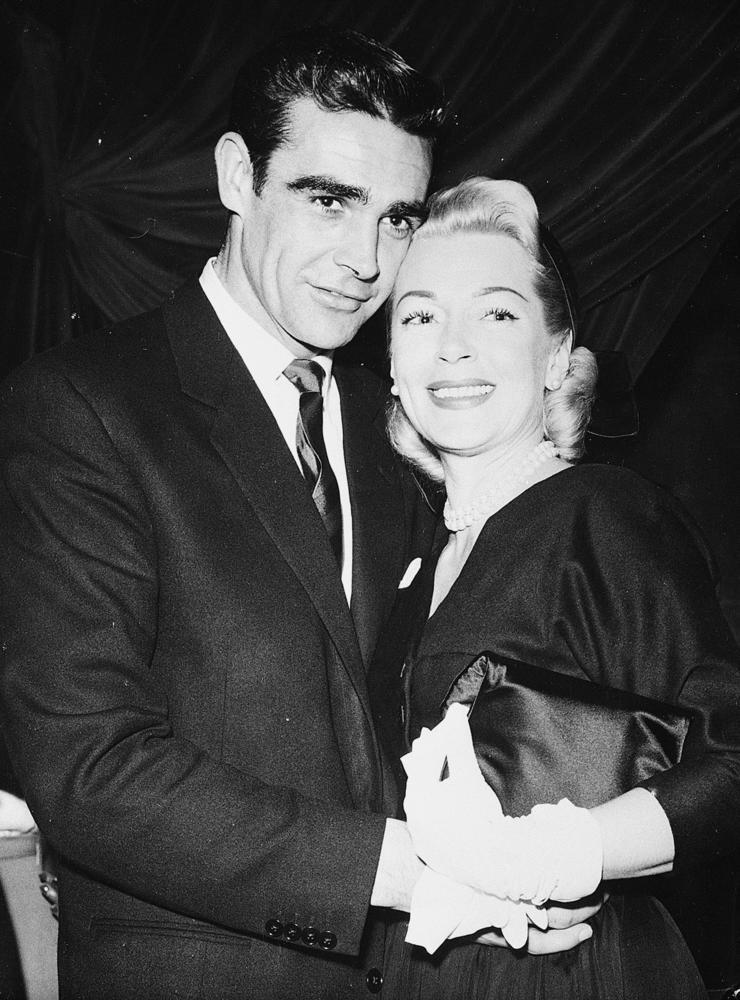 Sean Connery och Lana Turner på premiären av en av hans tidiga filmer ”Kärlek och fruktan” (1958).