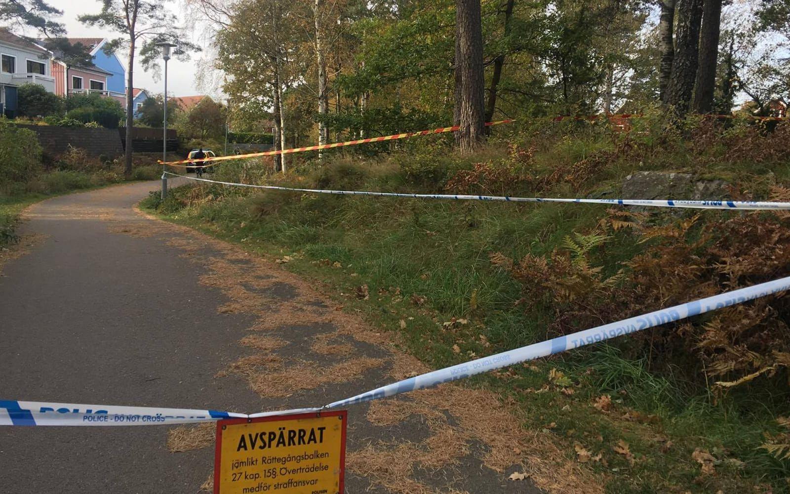 En kropp har hittats i en tjärn i Rannebergen. Polisen utreder mord. FOTO: CECILIA VACCARI