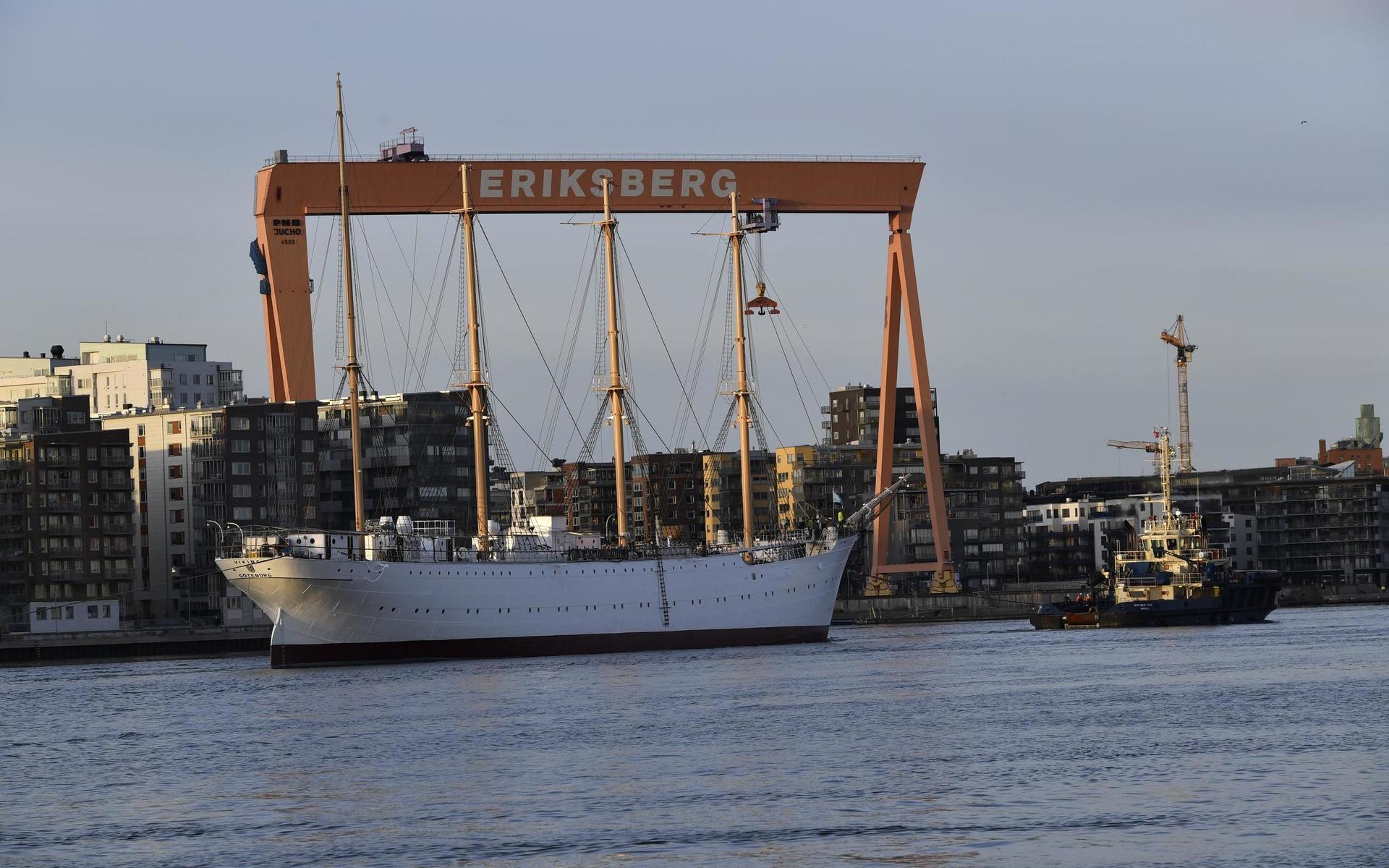 Under måndagseftermiddagen var Barken Viking tillbaka i Göteborg. 