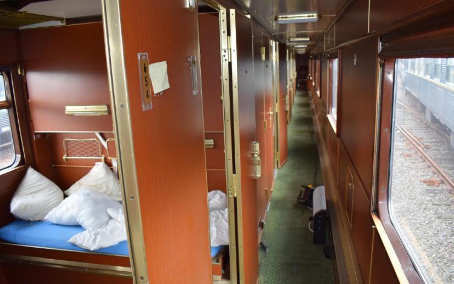 I sovvagnen finns det elva rum med tre bäddar i varje. 