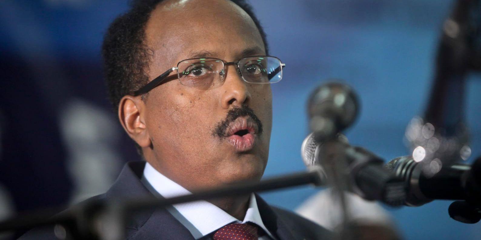 Somalias president Mohamed Abdullahi Mohamed. Arkivbild.