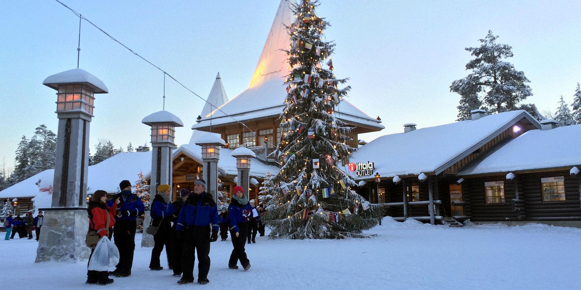 Jultomtens land utanför Rovaniemi, Finland.
