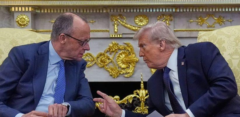 Tysklands kansler Friedrich Merz och USA:s president Donald Trump.