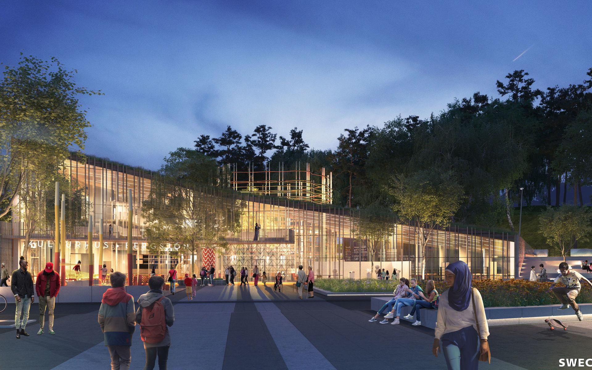 Det nya kulturhuset ska bli 2 500 kvadratmeter stort. 
