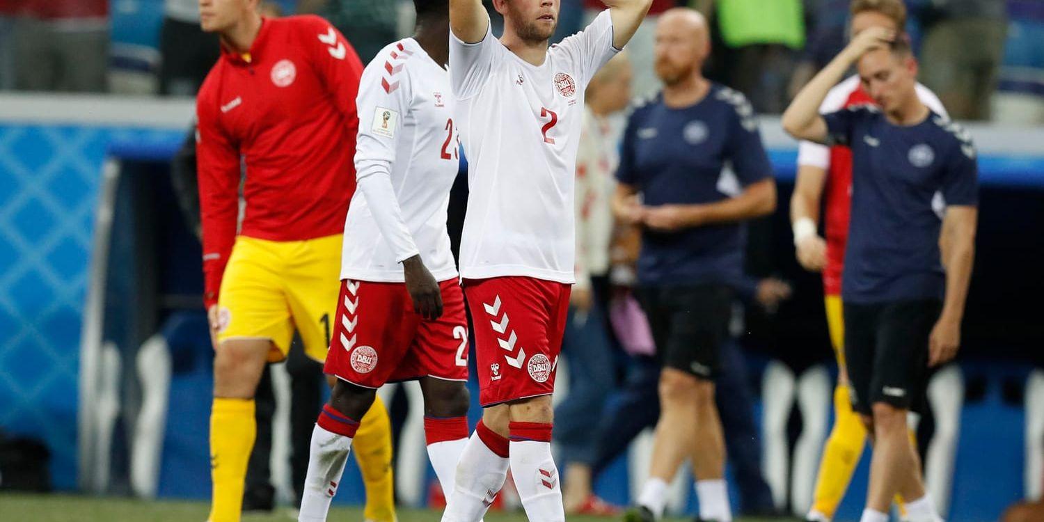 Michael Krohn-Dehli deppar efter förlusten i åttondelsfinalen mot Kroatien.