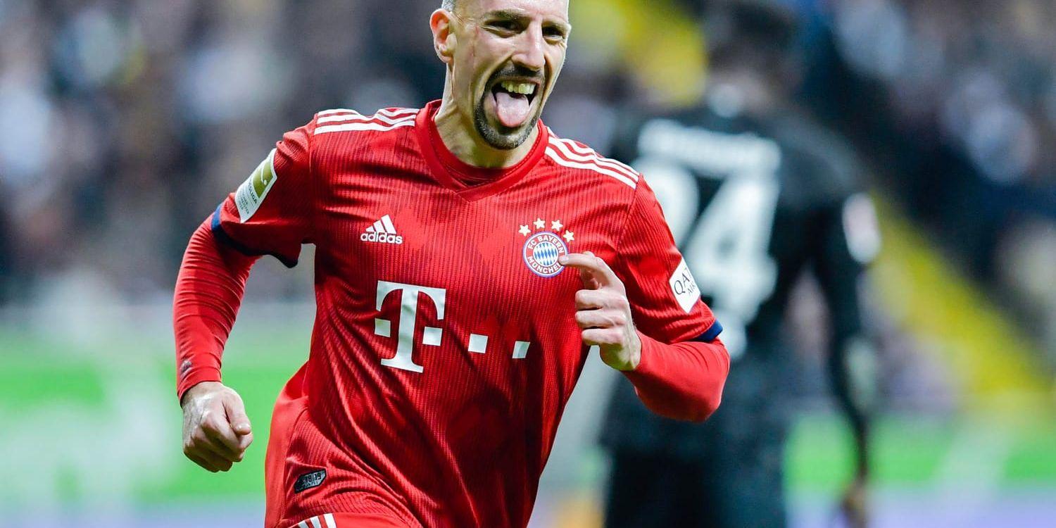 Bayern Münchens Franck Ribery firar ett mål. Arkivbild.