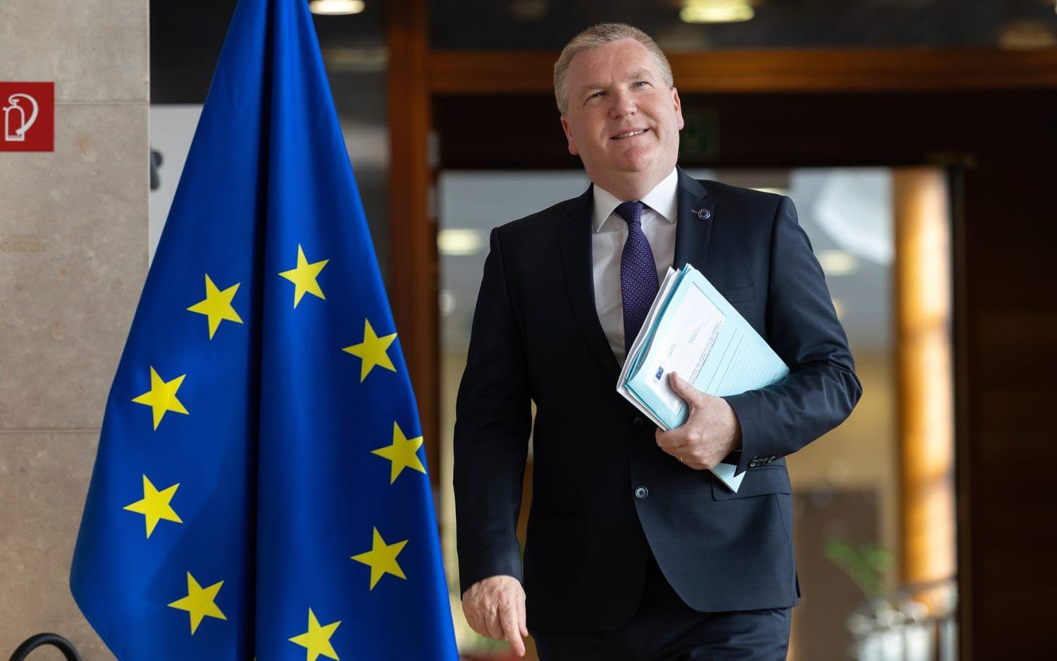 Irländske Michael McGrath är EU:s justitiekommissionär. Arkivfoto.