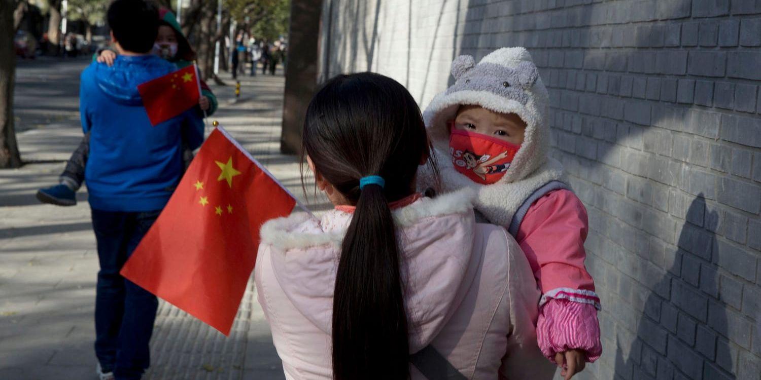 Det föddes färre barn i Kina i fjol än året innan. Arkivbild.
