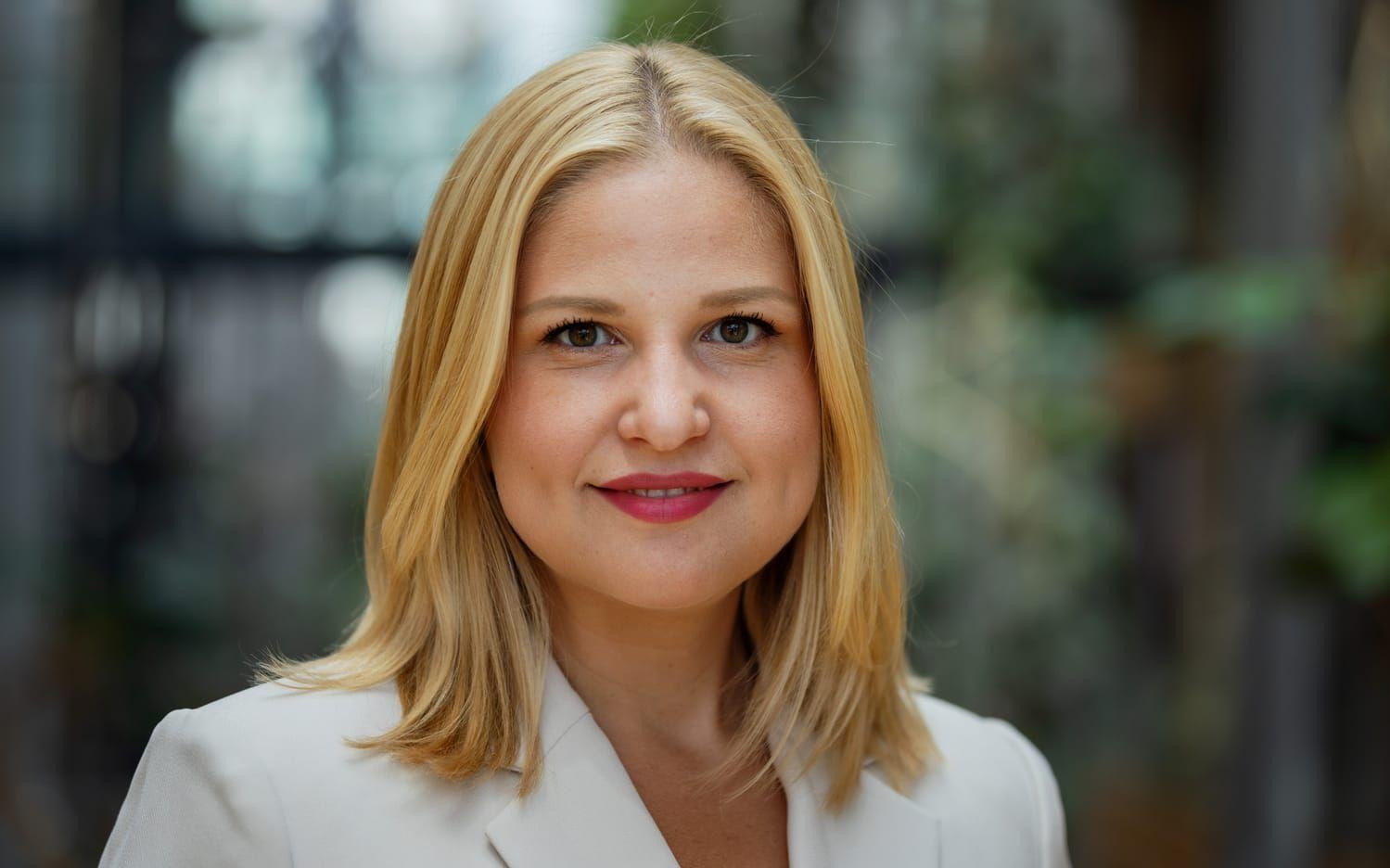 Svenska EU-parlamentsledamoten Arba Kokalari i Strasbourg. Arkivfoto.