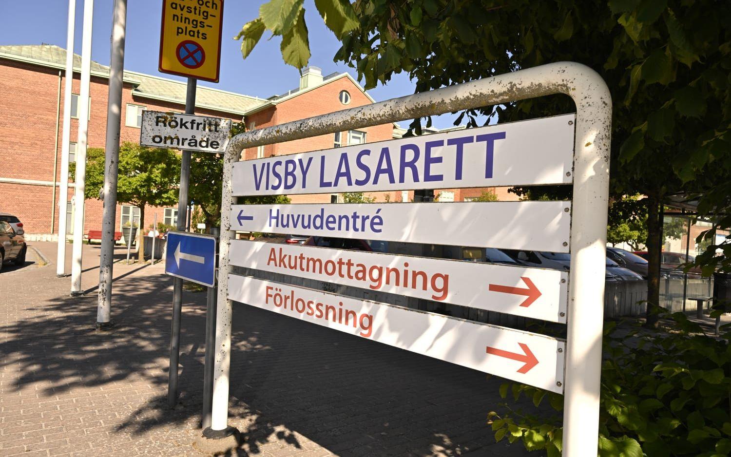 Kvinnan fördes till Visby lasarett. Arkivbild. 