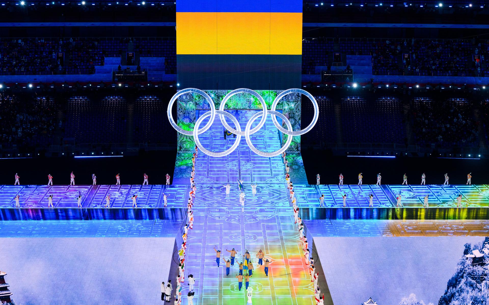 När Ukrainas OS-trupp gjorde entré valde Putin att ”somna”.
