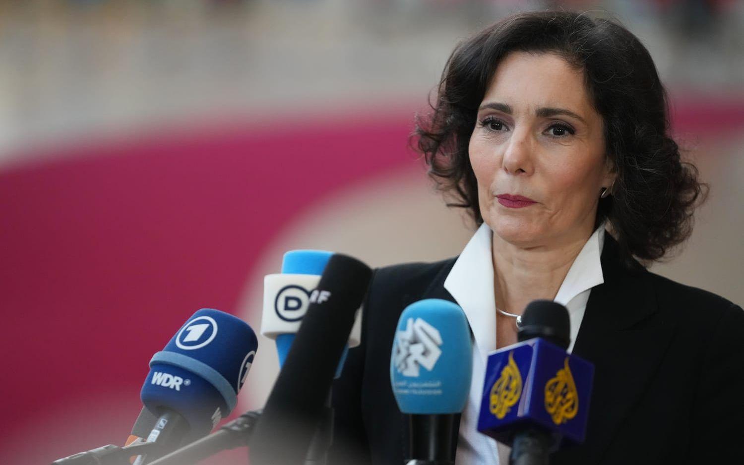 EU:s kommissionär för krishantering Hadja Lahbib. Arkivbild.