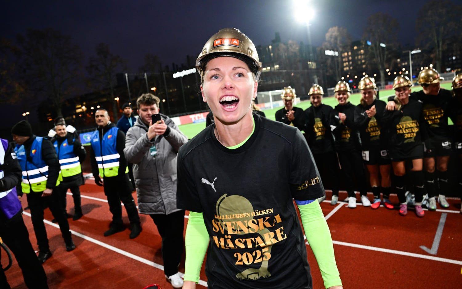 Jennifer Falk var en nyckelspelare när Häcken tog SM-guld förra säsongen. Arkivbild.