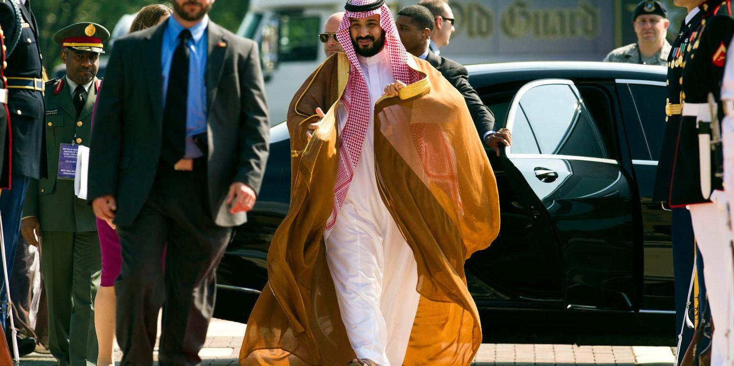 Den saudiska kronprinsen Mohammad bin Salman är den hemliga köparen av världens mest exklusiva hem. Arkivbild.