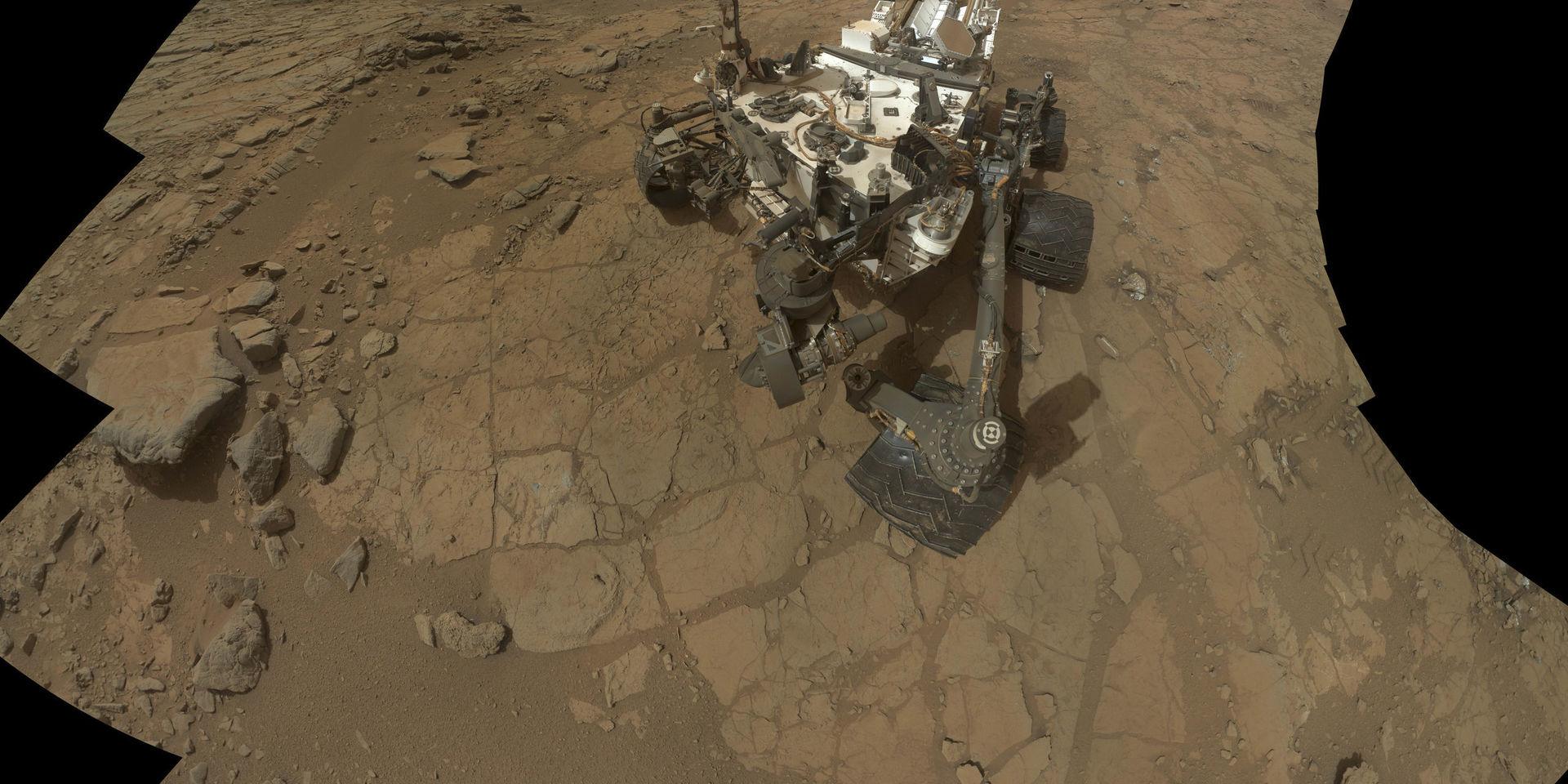 En 'selfie' tagen av Curiosity, sonden som USA skickade till Mars 2011. Arkivbild.
