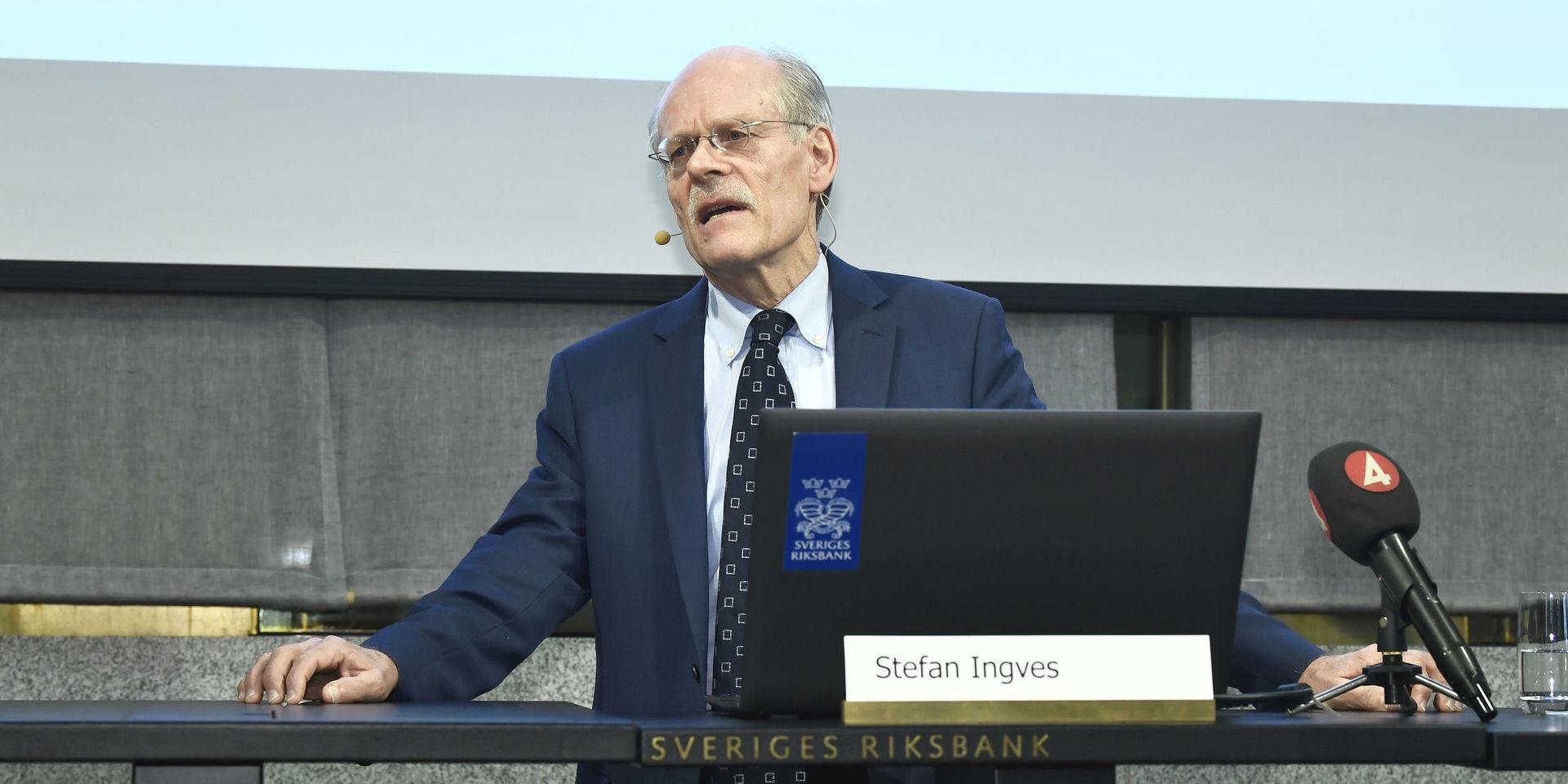 Stefan Ingves presenterade Riksbankens åtgärder den 13 mars.