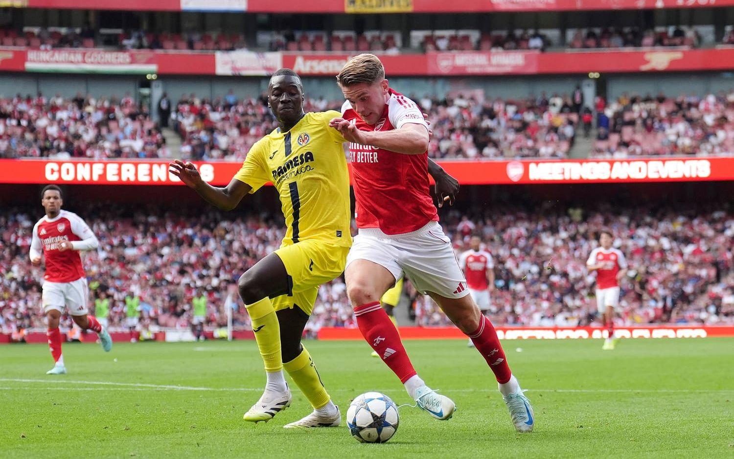 Arsenal med nyförvärvet Viktor Gyökeres är en av titelutmanarna. Arkivbild.