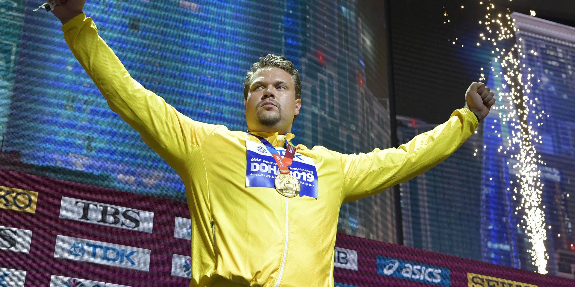 Daniel Ståhl fick sin VM-guldmedalj ett knappt dygn efter diskusfinalen.
