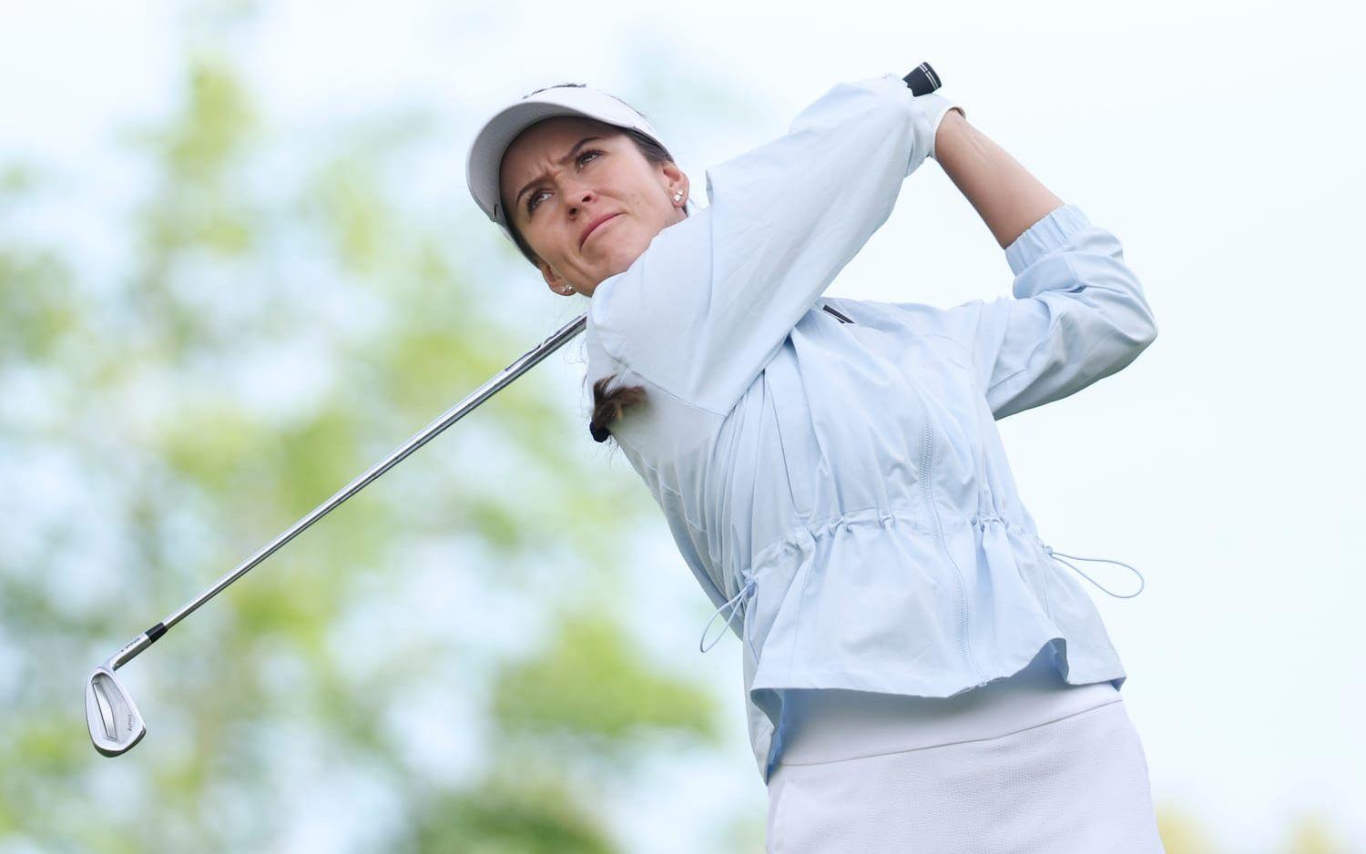 Linn Grant hade ont i magen under första dagen i North Las Vegas och tvingades bryta.