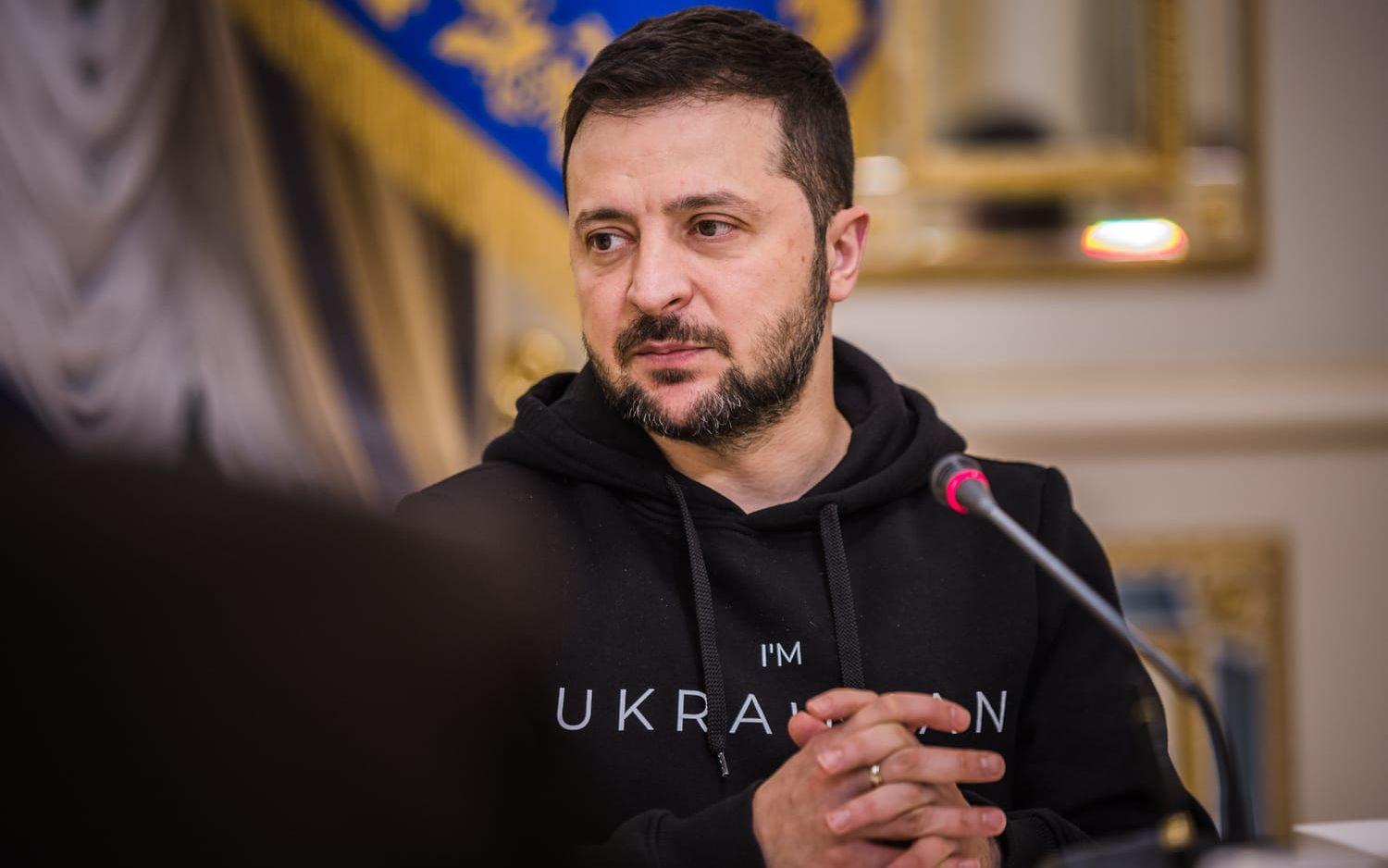 Ukrainas president Volodymyr Zelenskyj möter västländers ledare i veckan, om än digitalt. Arkivbild.