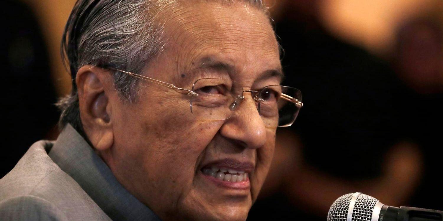 92-årige Mahathir Mohamad, som oväntat vann valet i förra veckan mot den förre premiärministern Najib Razak.
