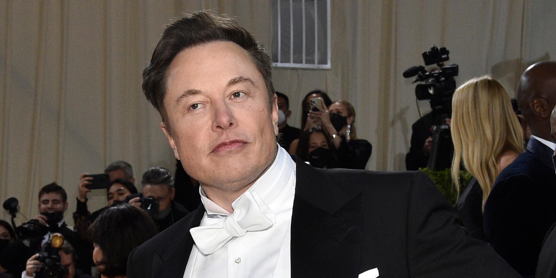 Världens rikaste person Elon Musk under en gala tidigare i år.