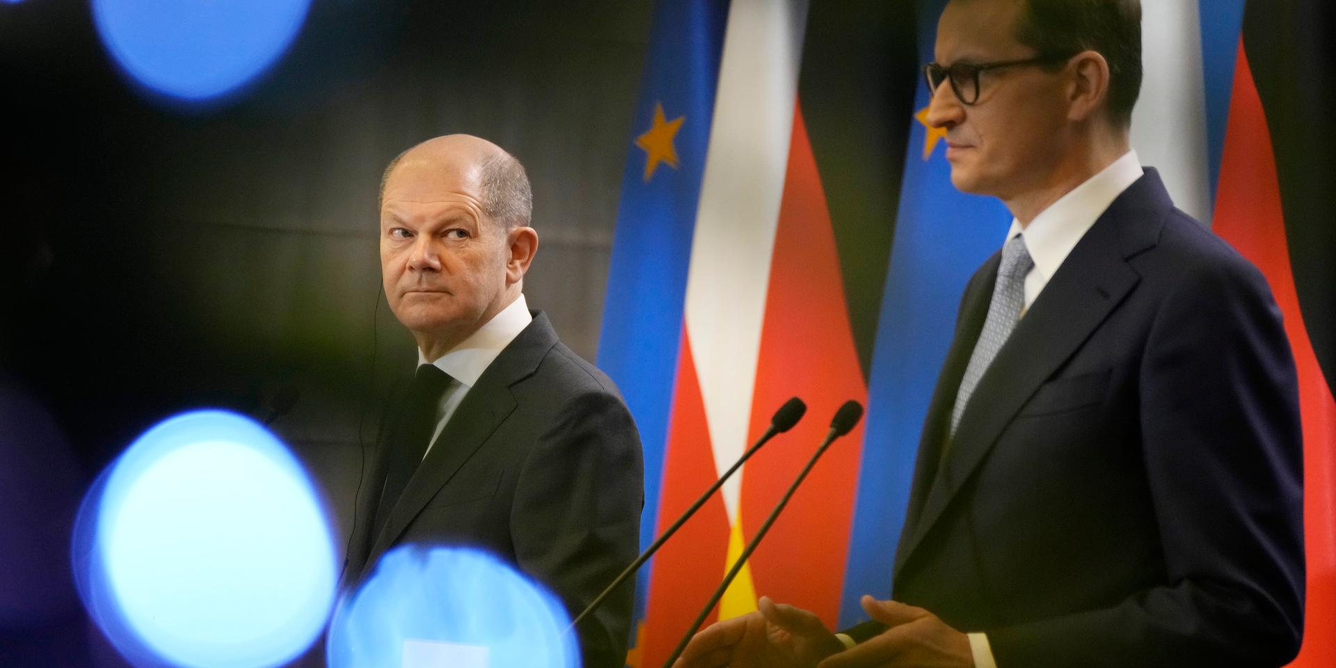 Tysklands nye förbundskansler Olaf Scholz mötte Polens premiärminister Mateusz Morawiecki i Warszawa under söndagen.