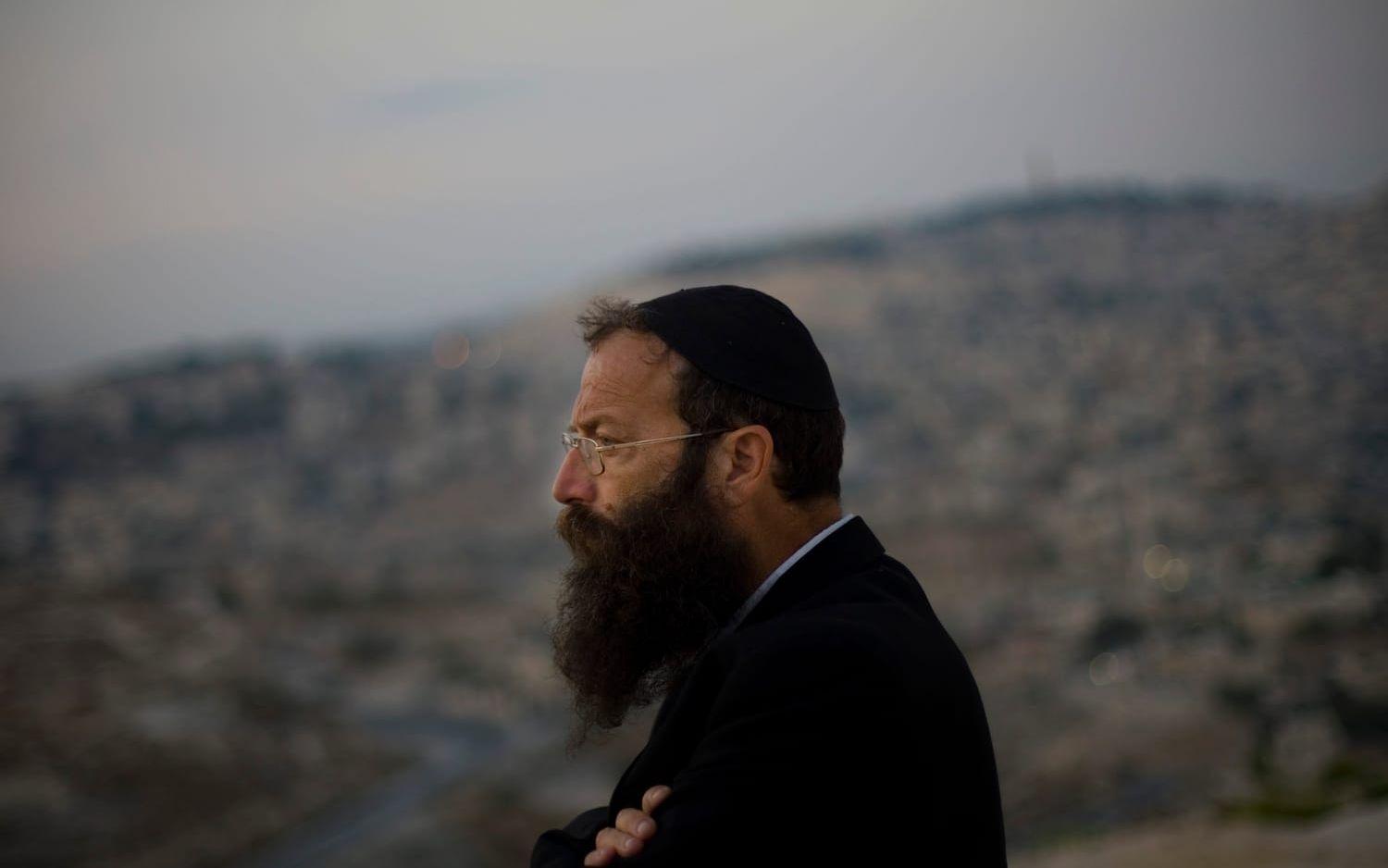 Högerextreme Baruch Marzel är en av fem israeliska bosättare som sätts upp på EU:s sanktionslista på grund av våld mot palestinier. Arkivfoto.